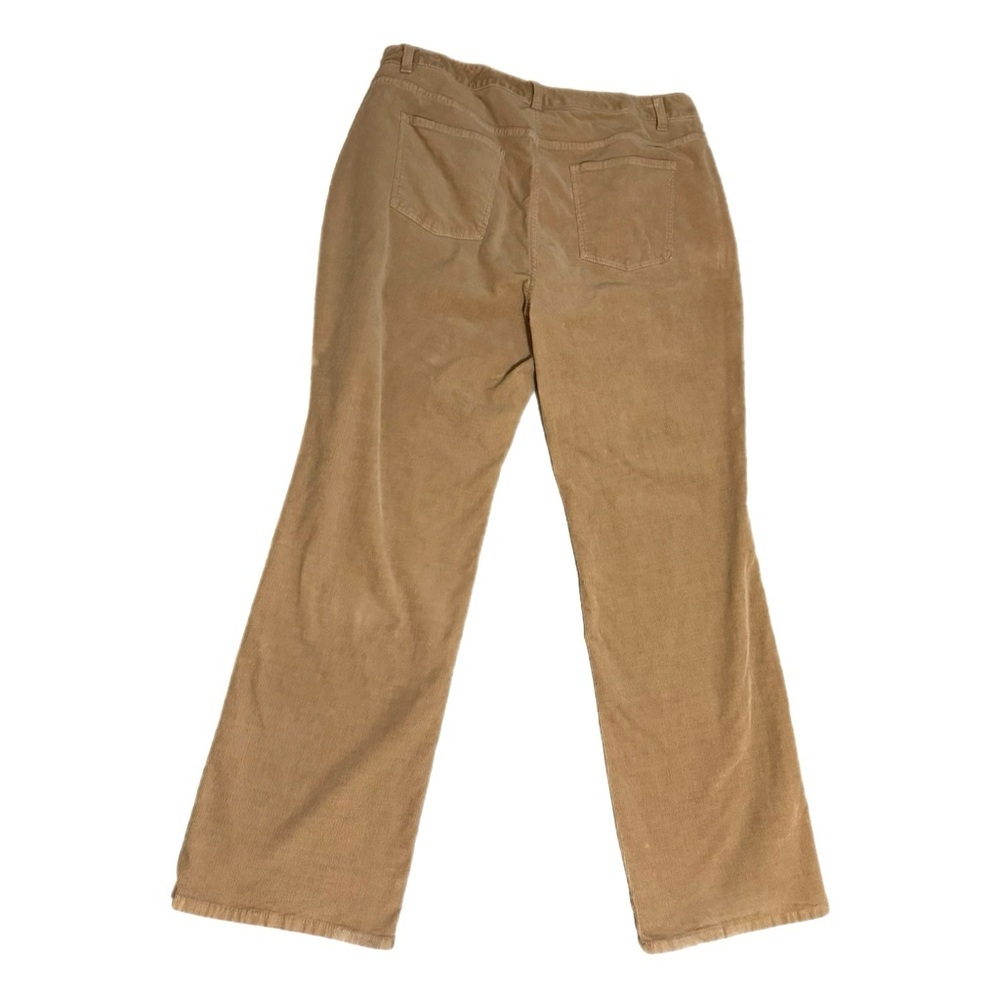 Talbots Womens Curvy Straight Leg Corduroy Pants Warm Beige Size 16 Trousers - Picture 4 of 10